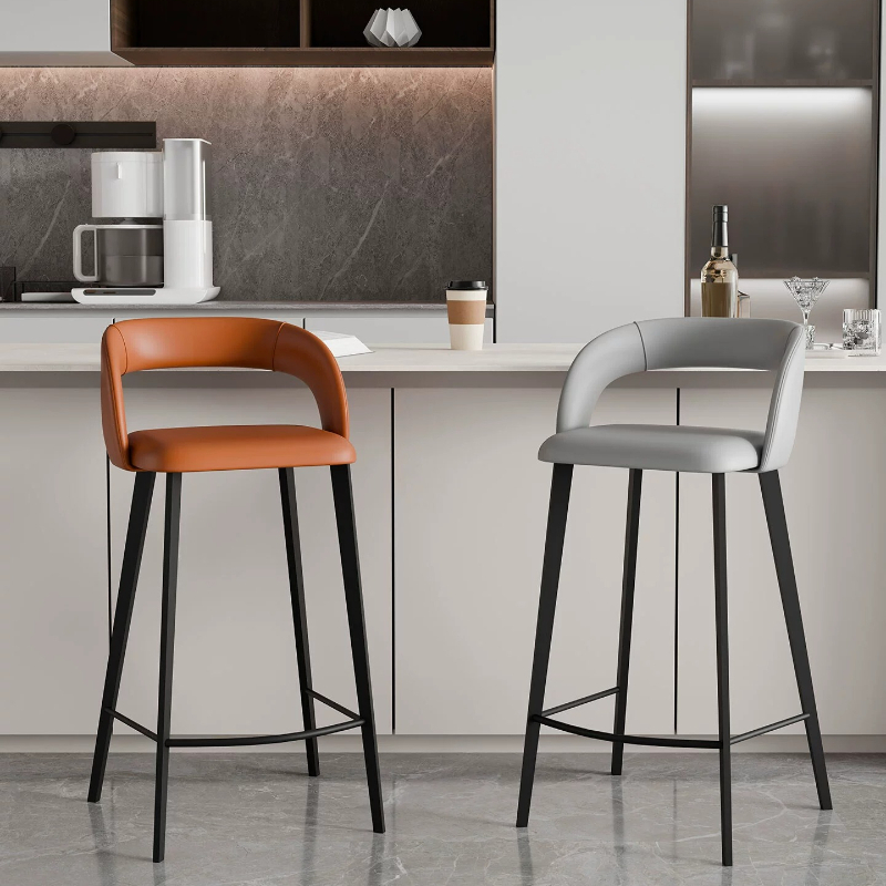 Commercial Kitchen Lighting Design - كراسي بار فاخرة من جلد النابا،