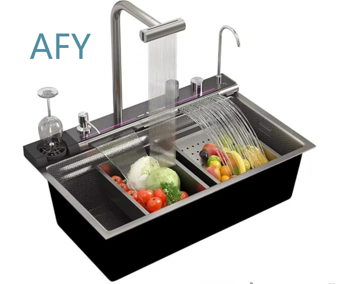 Commercial Kitchen Double Sink - حوض مطبخ مزدوج مربع الشكل من