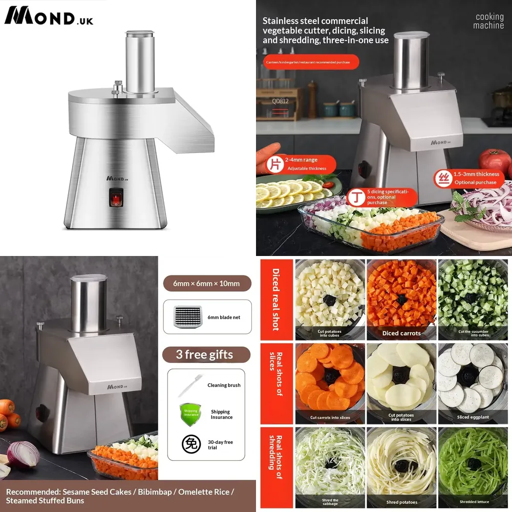 Commercial Kitchen Uk - آلة تقطيع الخضروات التجارية بسعة 150-600
