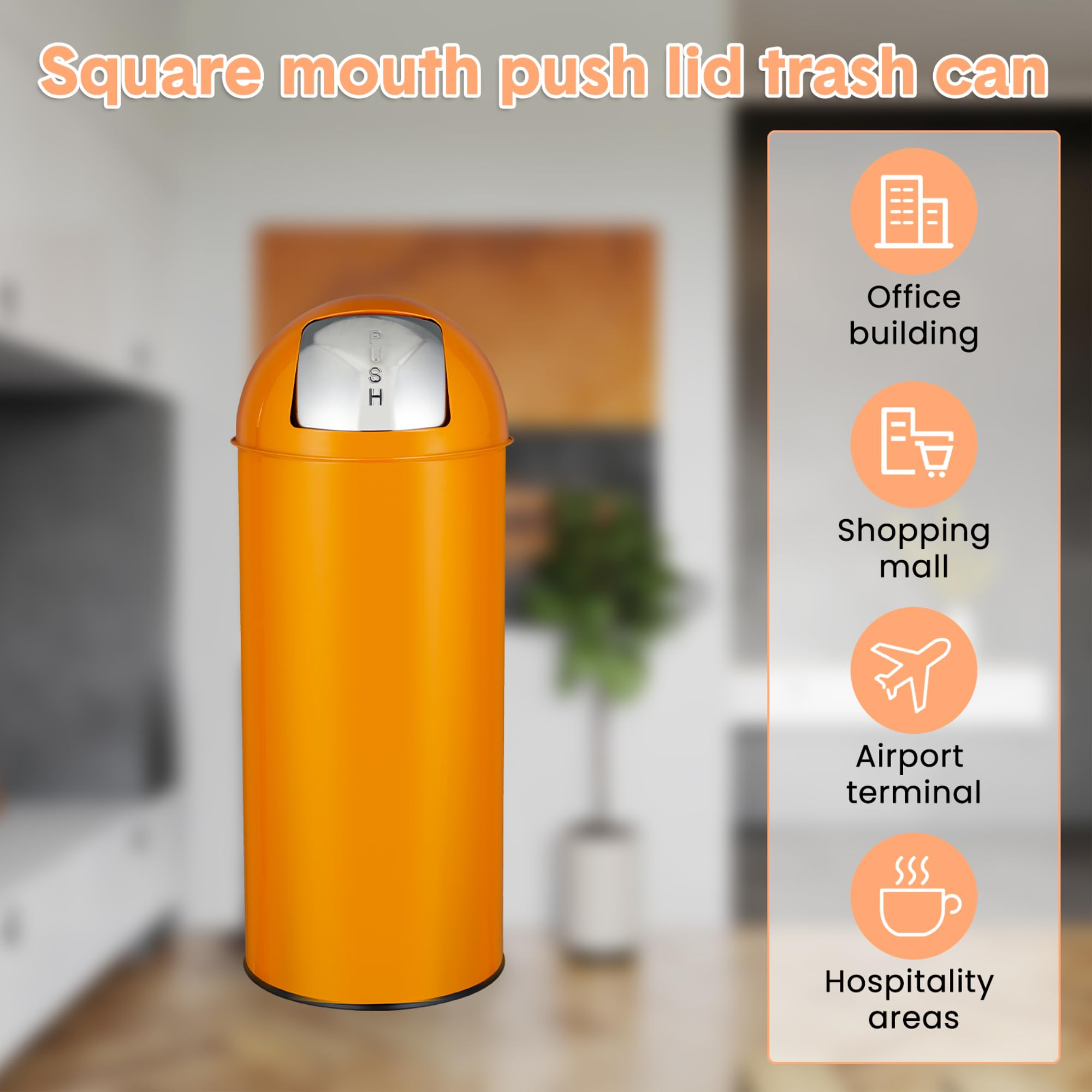 Commercial Kitchen Garbage Can - سلة مهملات بسعة 65 لتر (17