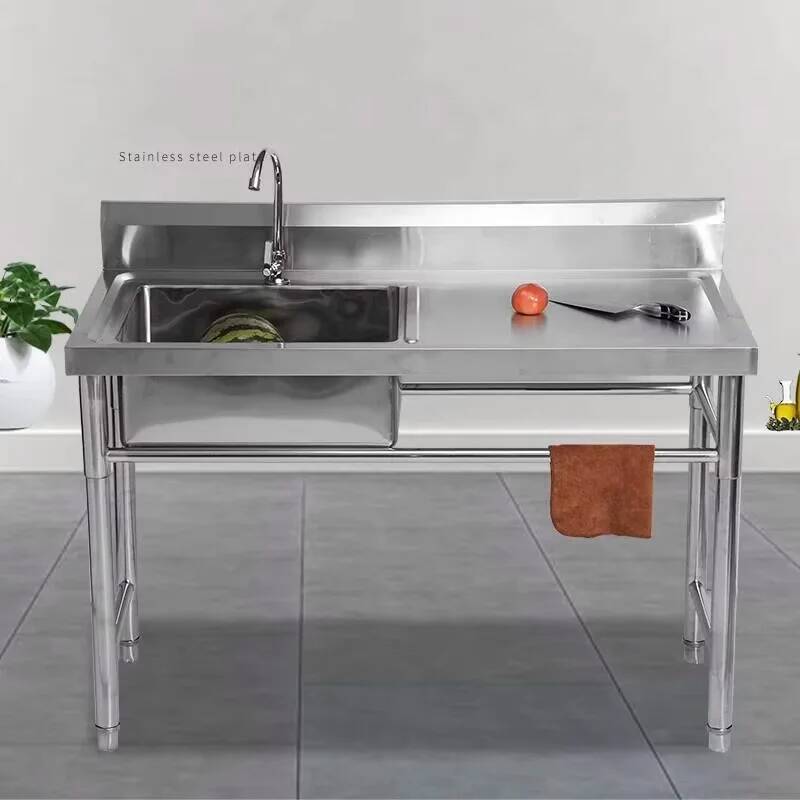 Commercial Kitchen Double Sink - حوض غسيل أطباق تجاري مدمج من