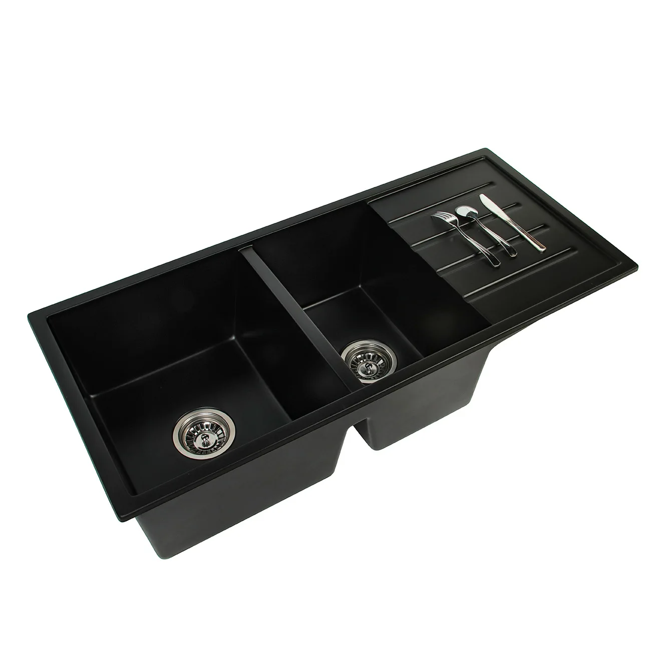 Y للبيع حوض مطبخ كوارتز أسود ت - مراجعة Commercial Kitchen Double Sink وسعره