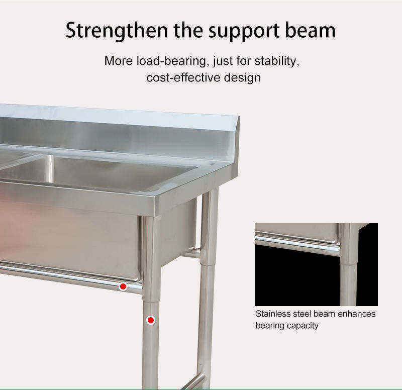 حوض مطبخ تجاري من الفولاذ المق - مراجعة Commercial Kitchen Double Sink وسعره