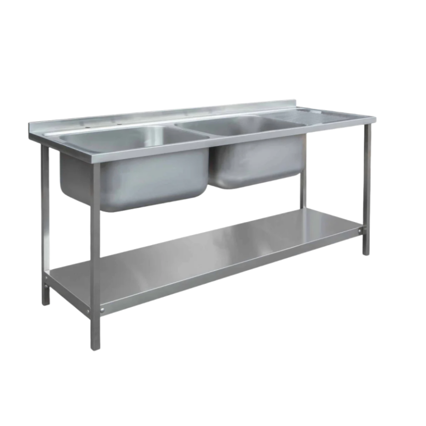 حوض مطبخ تجاري للمطاعم، حوض مز - مراجعة Commercial Kitchen Double Sink وسعره