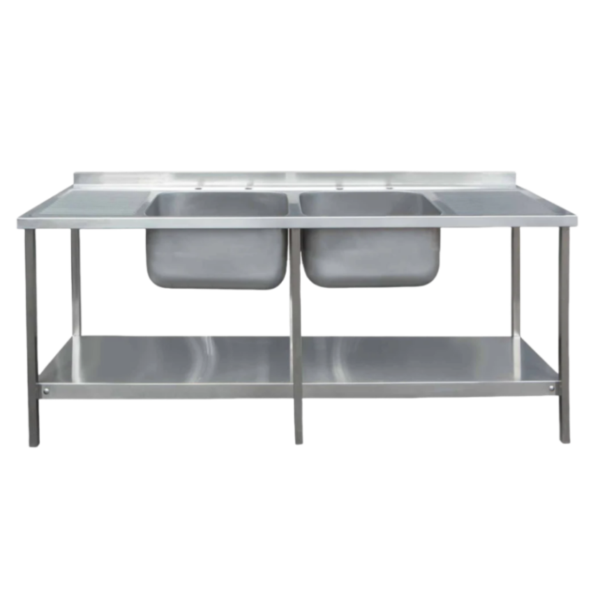 حوض مطبخ تجاري للمطاعم، حوض مز - مراجعة Commercial Kitchen Double Sink وسعره