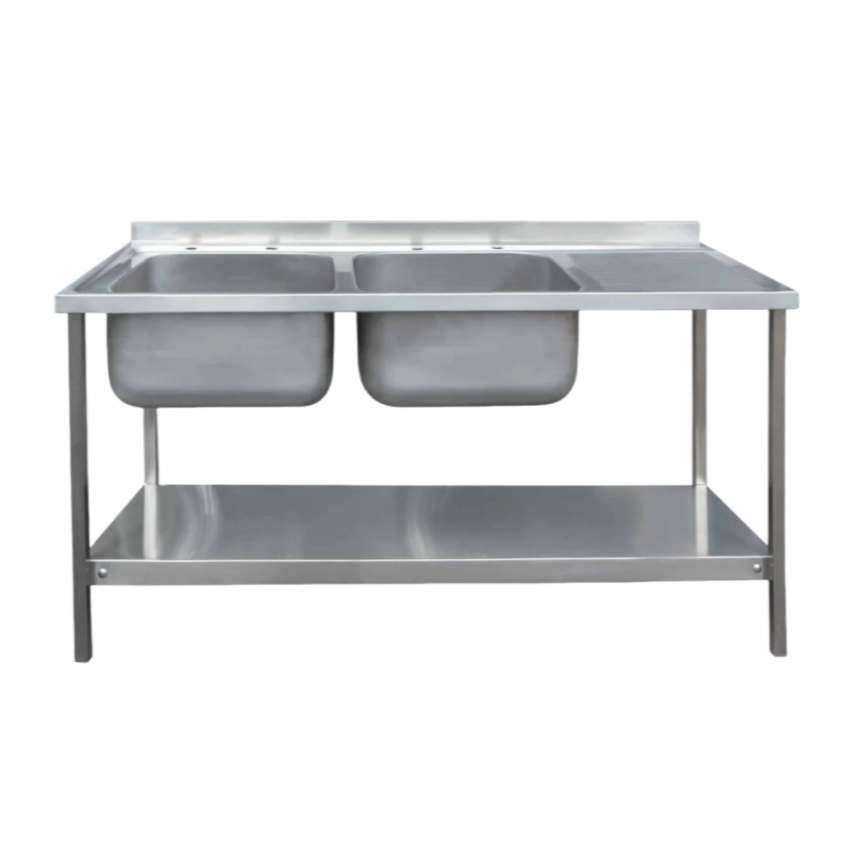 حوض مطبخ تجاري للمطاعم، حوض مز - مراجعة Commercial Kitchen Double Sink وسعره
