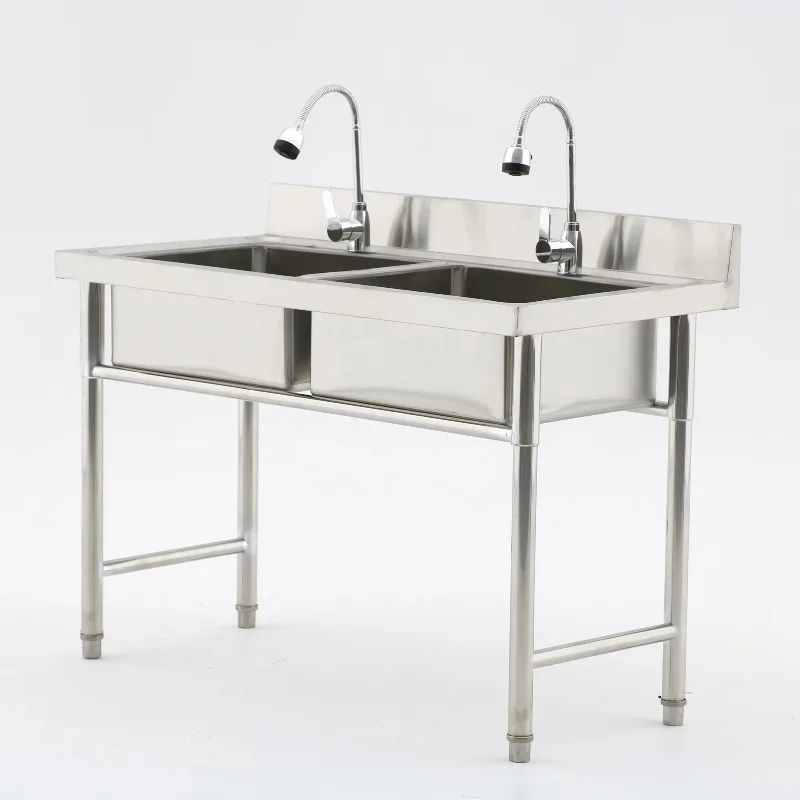 معدات مطبخ تجارية، حوض غسيل مز - مراجعة Commercial Kitchen Double Sink وسعره