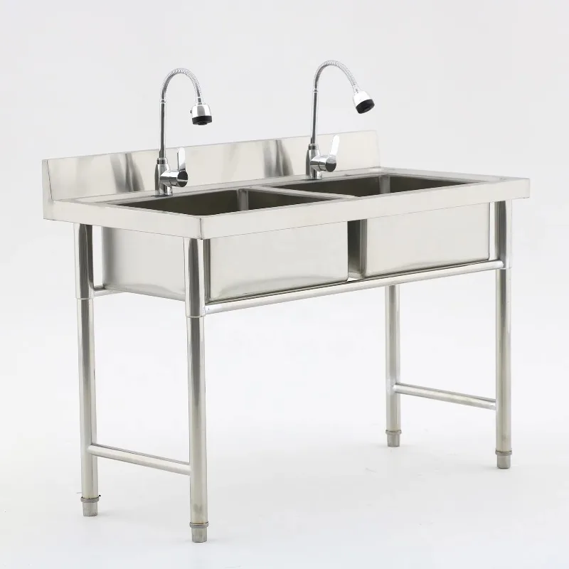 معدات مطبخ تجارية، حوض غسيل مز - مراجعة Commercial Kitchen Double Sink وسعره