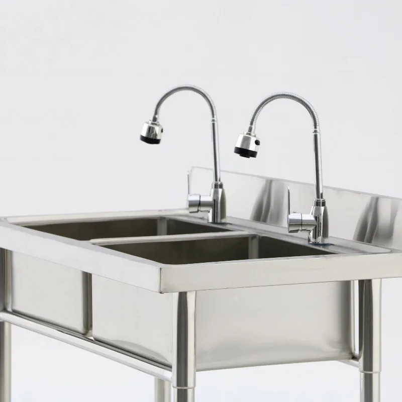 معدات مطبخ تجارية، حوض غسيل مز - مراجعة Commercial Kitchen Double Sink وسعره