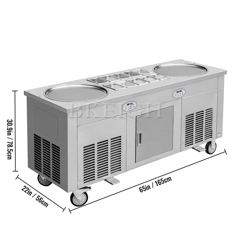 آلة قلي الآيس كريم الأوتوماتيك - مراجعة Commercial Kitchen Ice Machine وسعره