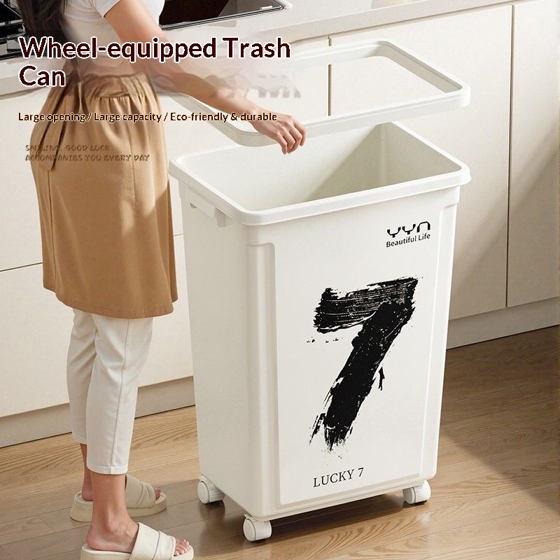 سلة مهملات كبيرة السعة بعجلات  - مراجعة Commercial Kitchen Garbage Can وسعره