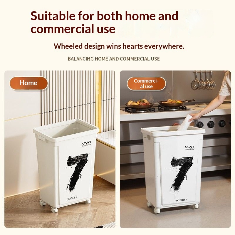 سلة مهملات كبيرة السعة بعجلات  - مراجعة Commercial Kitchen Garbage Can وسعره
