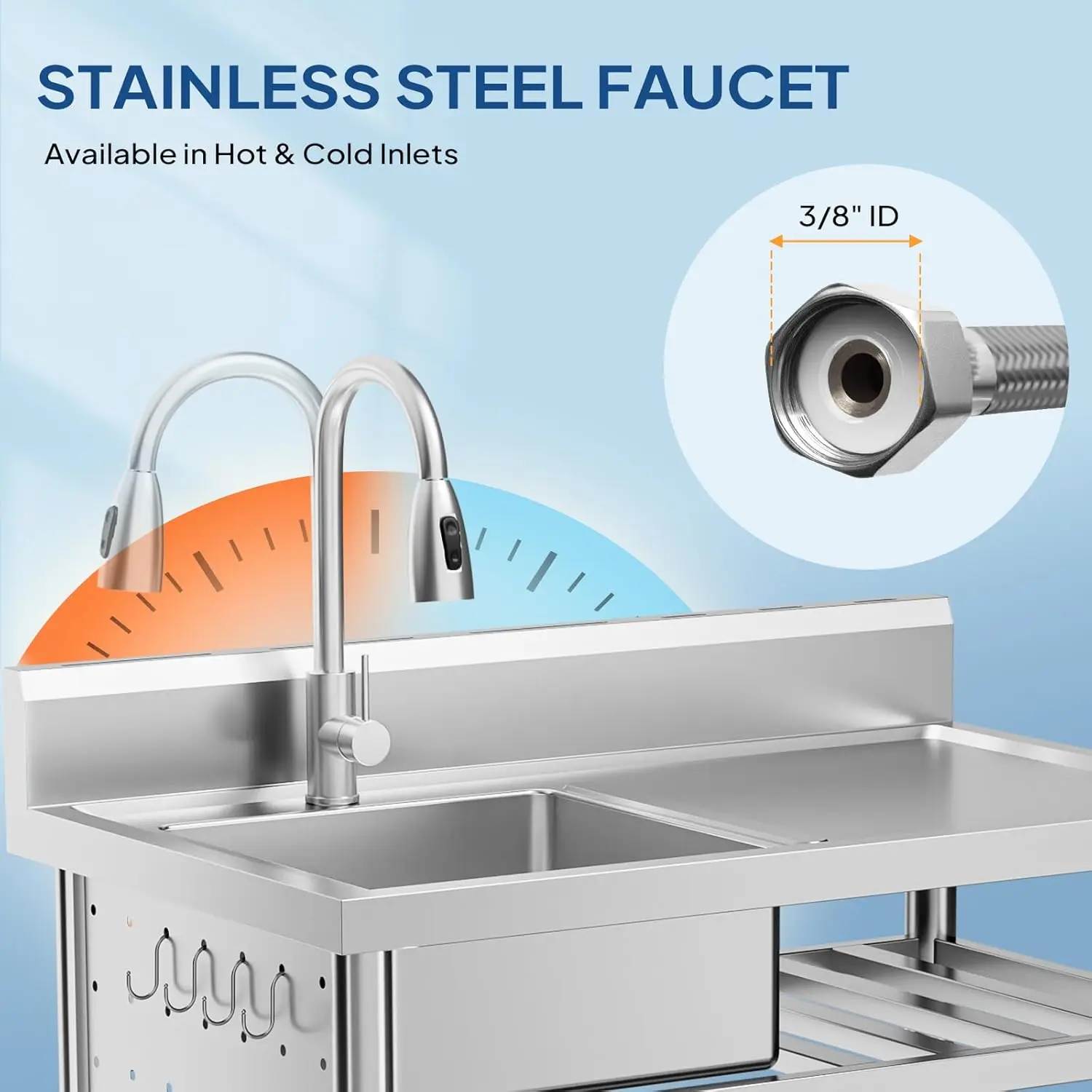 حوض متعدد الاستخدامات من الفول - مراجعة Commercial Kitchen Double Sink وسعره