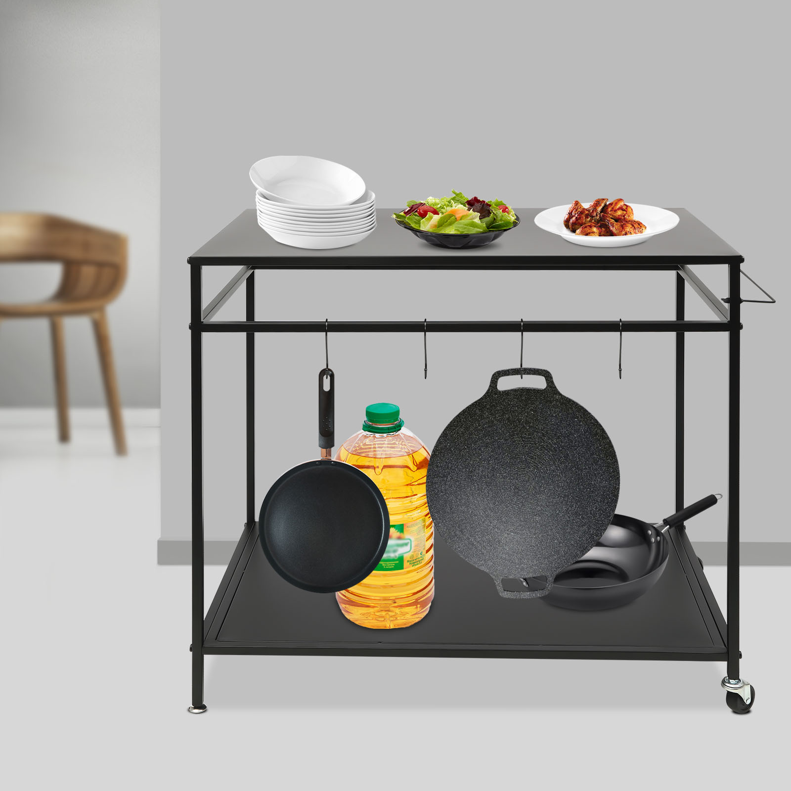 طاولة طهي متحركة بطبقتين للاست - مراجعة Commercial Kitchen Table وسعره