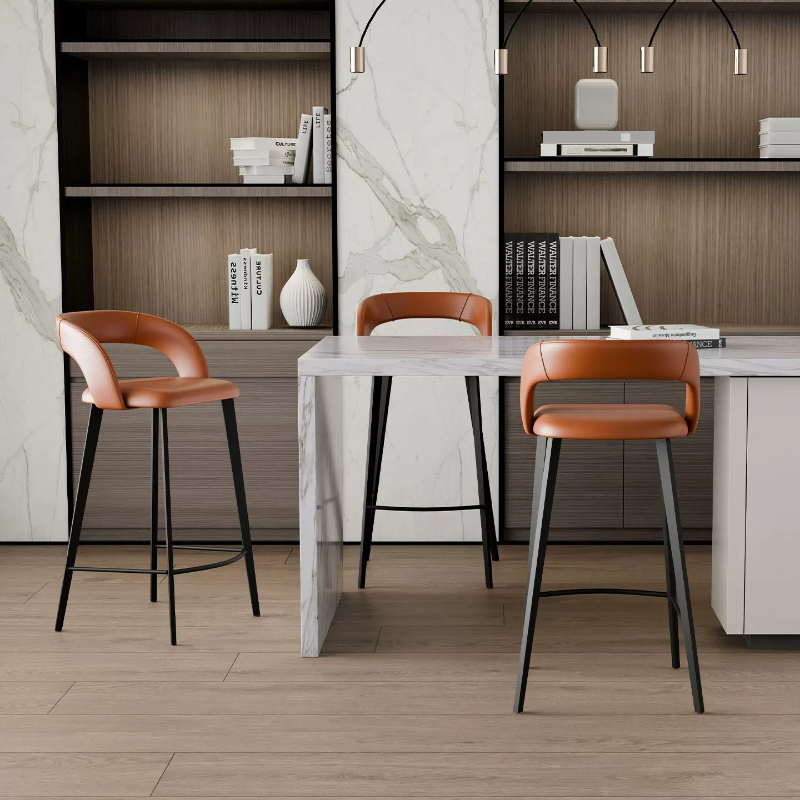 كراسي بار فاخرة من جلد النابا، - مراجعة Commercial Kitchen Lighting Design وسعره