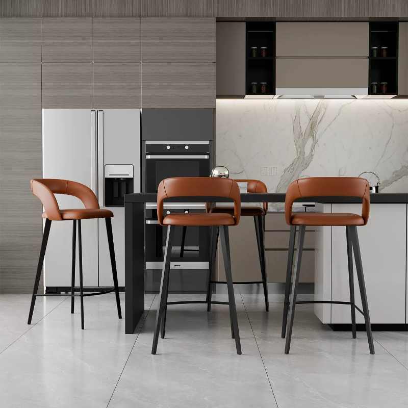 كراسي بار فاخرة من جلد النابا، - مراجعة Commercial Kitchen Lighting Design وسعره