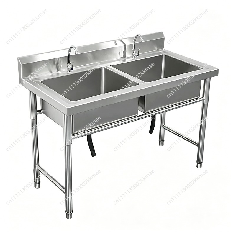 حوض غسيل تجاري من الفولاذ المق - مراجعة Commercial Kitchen Double Sink وسعره