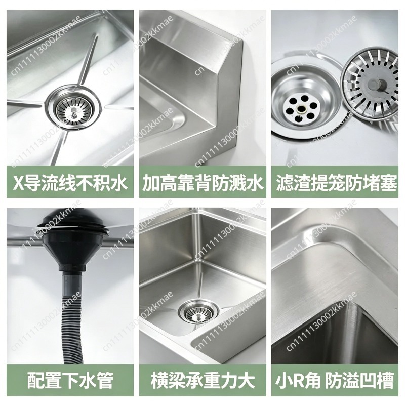 حوض غسيل تجاري من الفولاذ المق - مراجعة Commercial Kitchen Double Sink وسعره