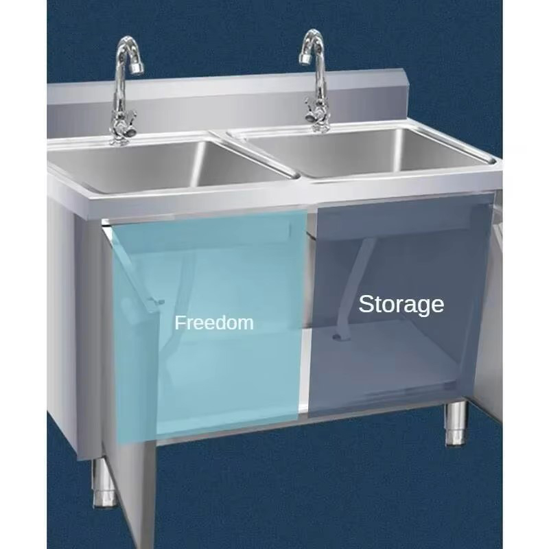 أحواض المطبخ المعدنية التجارية - مراجعة Commercial Kitchen Double Sink وسعره