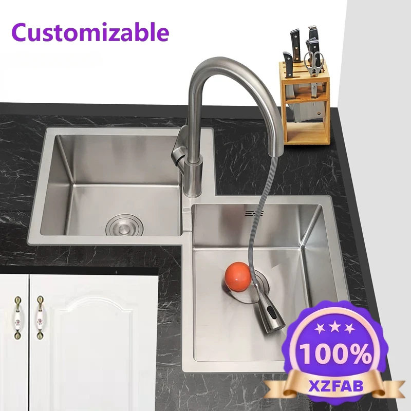 حوض مطبخ من الفولاذ المقاوم لل - مراجعة Commercial Kitchen Double Sink وسعره
