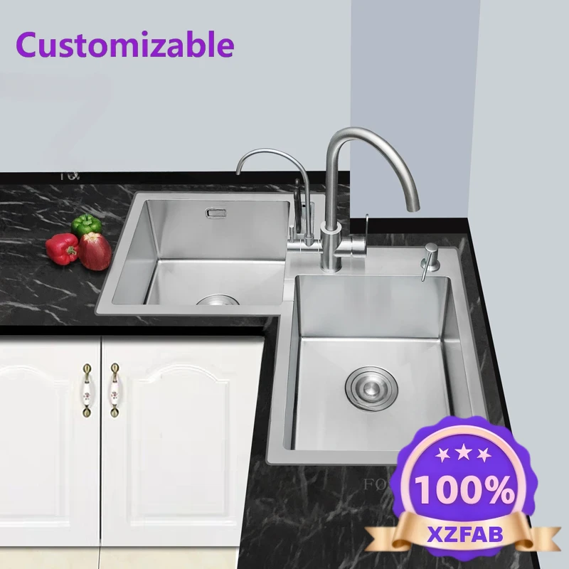 حوض مطبخ من الفولاذ المقاوم لل - مراجعة Commercial Kitchen Double Sink وسعره