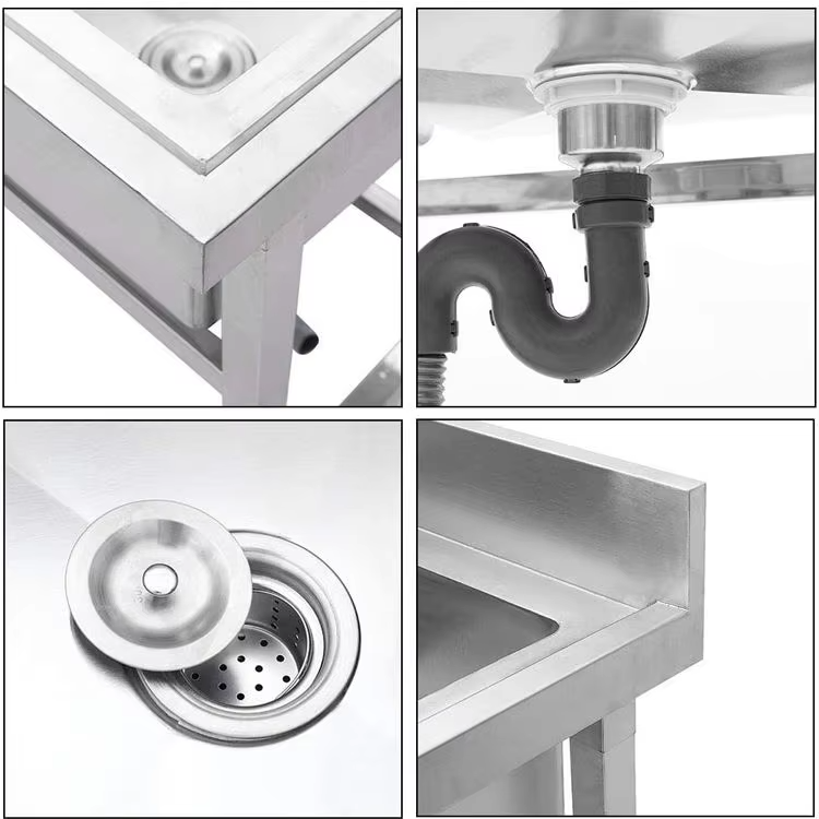 معدات مطبخ تجارية للفنادق، حوض - مراجعة Commercial Kitchen Double Sink وسعره