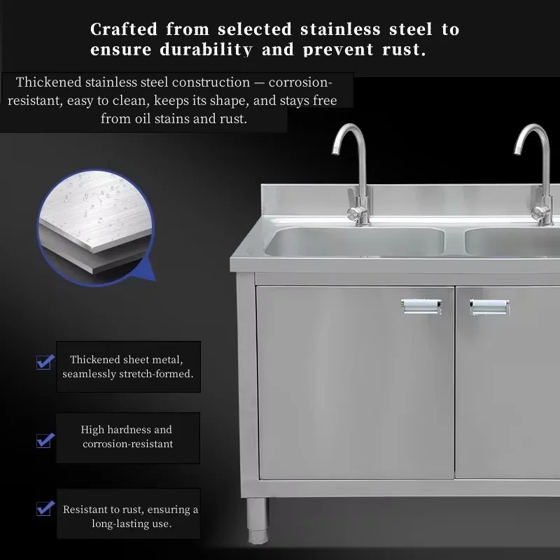 حوض غسيل من الفولاذ المقاوم لل - مراجعة Commercial Kitchen Double Sink وسعره