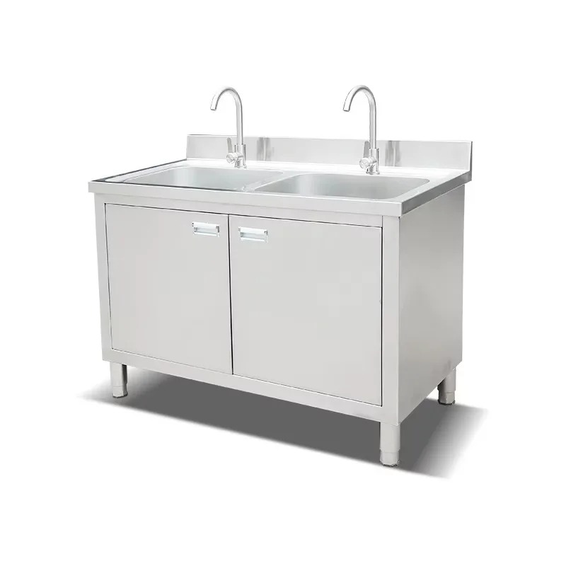 حوض غسيل من الفولاذ المقاوم لل - مراجعة Commercial Kitchen Double Sink وسعره