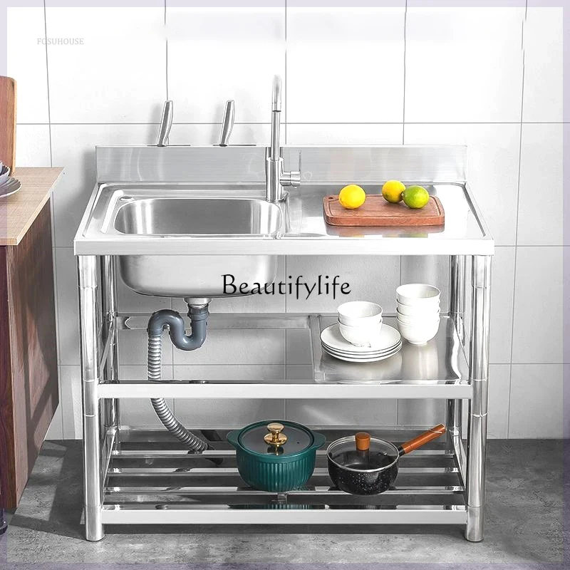أحواض المطبخ الحديثة السميكة ل - مراجعة Commercial Kitchen Double Sink وسعره