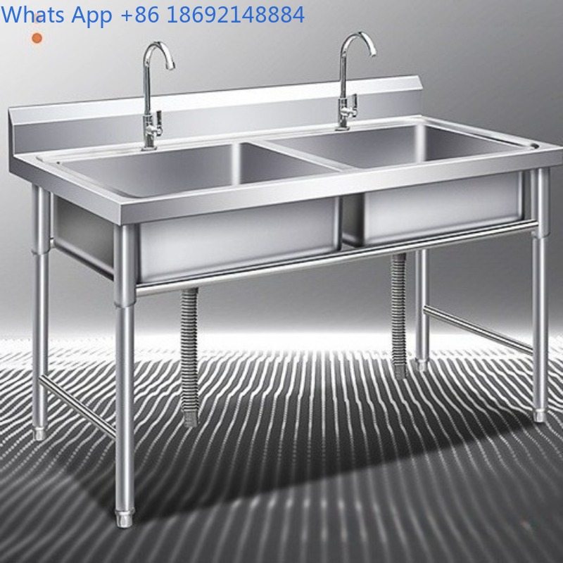 حوض تجاري من الفولاذ المقاوم ل - مراجعة Commercial Kitchen Double Sink وسعره