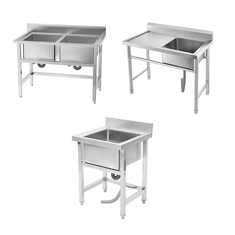 أحواض مطبخ تجارية من الفولاذ ا - مراجعة Commercial Kitchen Double Sink وسعره