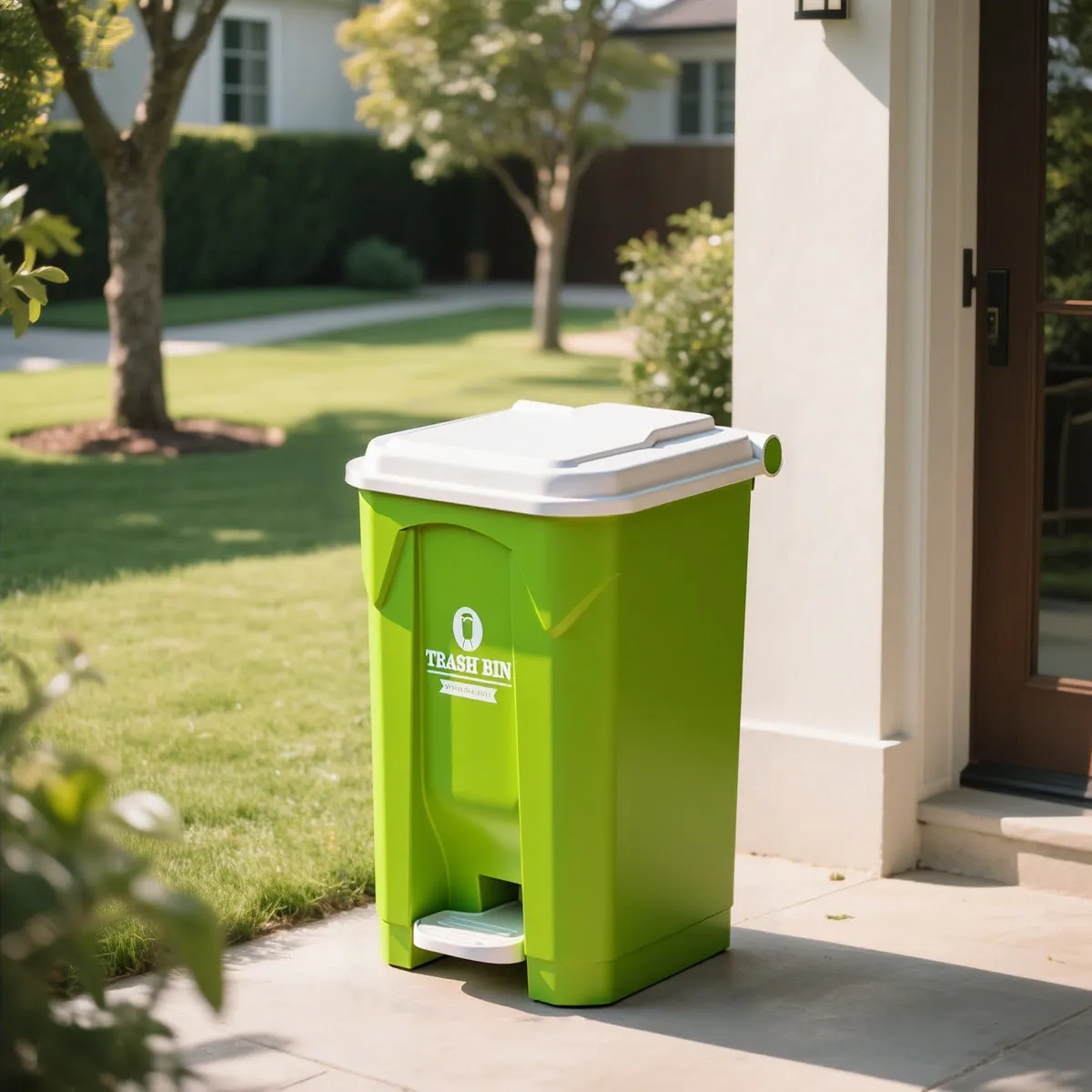سلة مهملات خارجية كبيرة، حاوية - مراجعة Commercial Kitchen Garbage Can وسعره