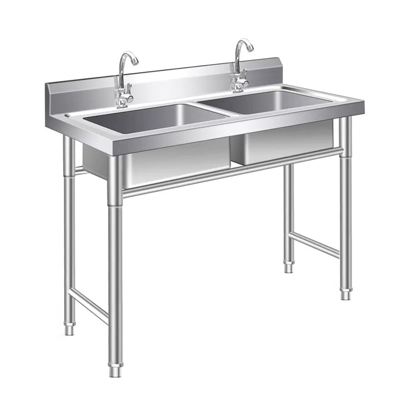طاولة عمل من الفولاذ المقاوم ل - مراجعة Commercial Kitchen Double Sink وسعره
